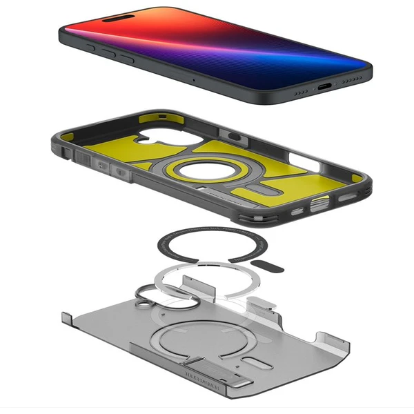 Spigen Tough Armor MagSafe kryt iPhone 16 frost black - Pouzdra - Obrázek 532176ff87a3475f9b4dad75358e71b0