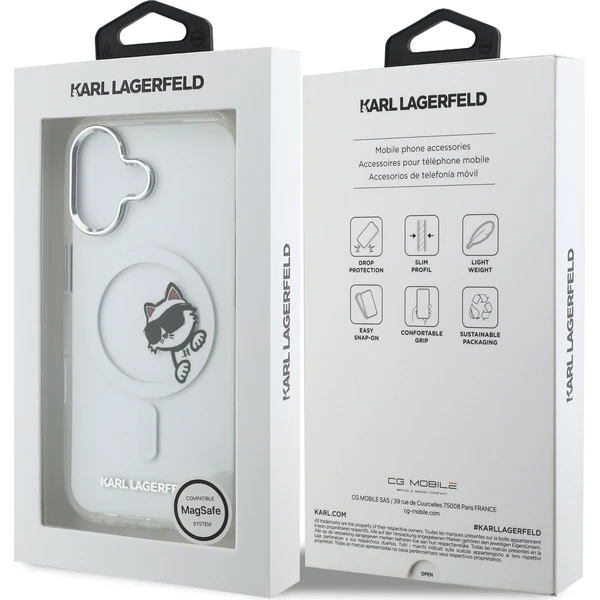 Karl Lagerfeld IML Choupette Peekaboo MagSafe kryt iPhone 17 čirý - Pouzdra - Obrázek 5358e34788b84927a36b6082a3454553