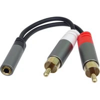 PremiumCord HQ 3,5mm/2x Cinch redukce 0,15m černá - Kabely a redukce