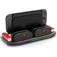 iPega SW2210 Multifunkční Nabíjecí RGB Stojan pro Nintendo Switch 2 černý - Nabíječky