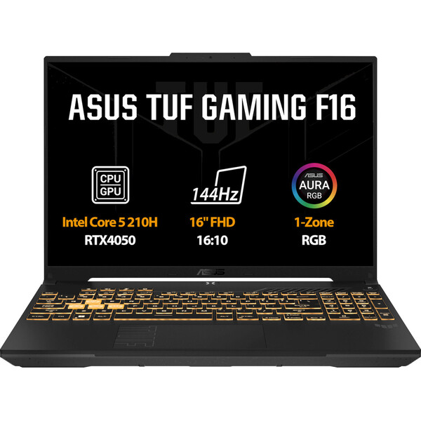 ASUS TUF Gaming F16 FX607VU-RL032W Šedá