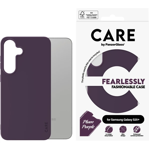 PanzerGlass® CARE kryt Samsung Galaxy S25+ Fearlessly fialový (Plum Purple) - Pouzdra - Obrázek 53FC000J01