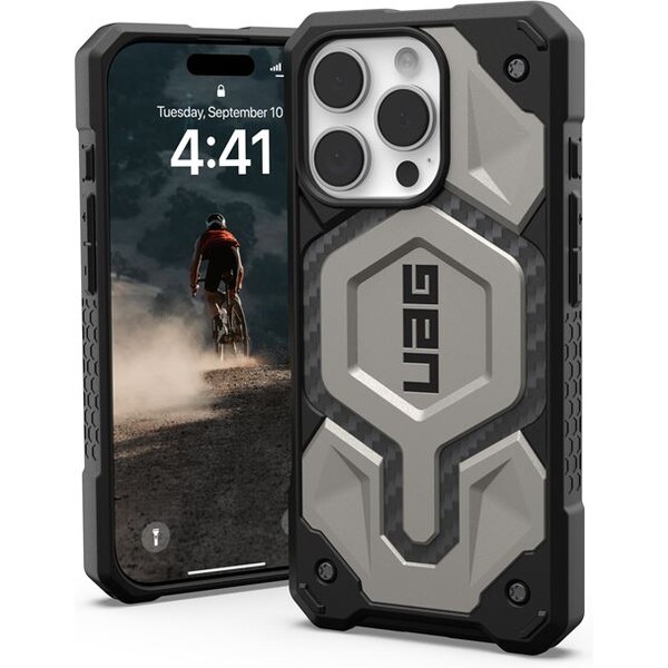 UAG Monarch Pro Magsafe kryt iPhone 16 Pro titanový