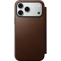 Nomad Modern Leather Folio MagSafe kožené pouzdro iPhone 17 Pro Max/18 Pro Max Brown - Pouzdra