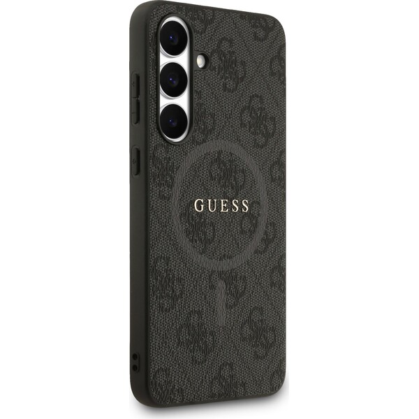 Guess PU Leather 4G Colored Ring MagSafe Zadní Kryt pro Samsung Galaxy S25 FE černý - Pouzdra - Obrázek 542a0bb5bc404942965996febe5ebb89
