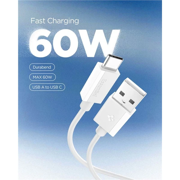 Spigen Essential USB-A/USB-C napájecí kabel 60W 2m bílý - Kabely a redukce - Obrázek 542ea630544241179ef575ee22374ca9