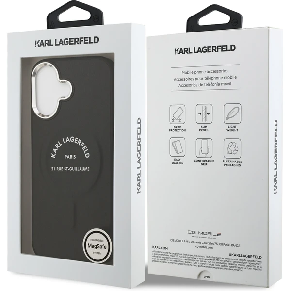 Karl Lagerfeld PU RSG Logo MagSafe kryt iPhone 17 černý - Pouzdra - Obrázek 542f2cf37c1341a9b2046aa23d45383c