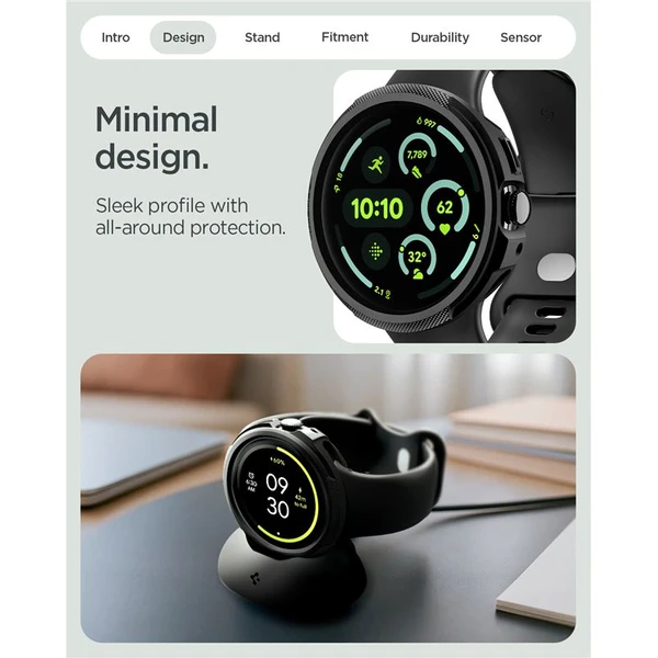Spigen Liquid Air kryt Google Pixel Watch 4 41mm matně černý - Pouzdra - Obrázek 543b20f1ca4d402791ea43dc4238c425