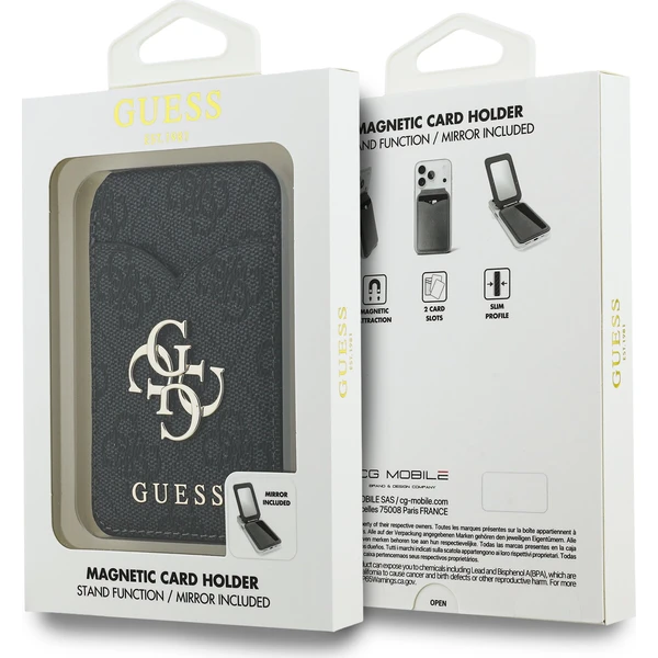 Guess PU 4G Mirror MagSafe Cardslot peněženka se stojánkem černá - Peněženky - Obrázek 544027ba90094984bf1991cb22b3d1f8