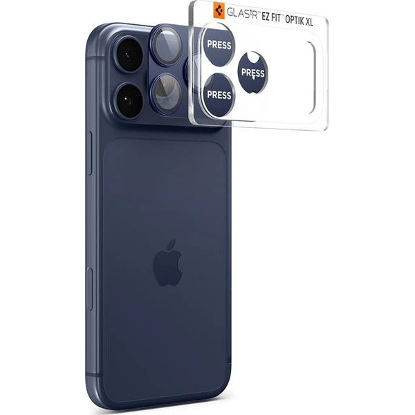 Spigen Glass tR EZ Fit Optik Pro XL sklo na fotoaparát iPhone 17 Pro Max tmavě modré - Ochranné folie a skla - Obrázek 5494b736e5bd4a6f879f3c1492cdd51d
