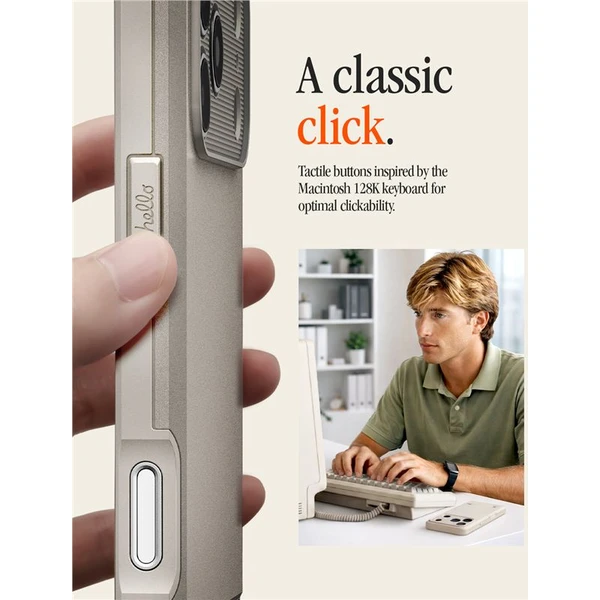 Spigen Classic LS MagSafe kryt iPhone 17 Pro Max (Macintosh 128K) stone - Pouzdra - Obrázek 54998e6de88a4c72a1fff537f1d06497