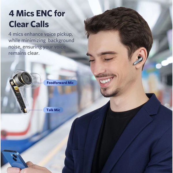 EarFun Air 2 bezdrátová sluchátka TW210B TWS černá - Sluchátka - Obrázek 54B2000J01