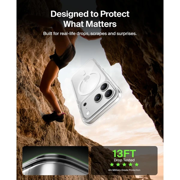 Belkin SheerForce MagSafe kryt iPhone 17 Pro čirý - Pouzdra - Obrázek 54CN000K01