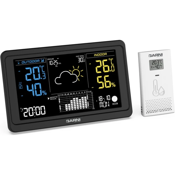 GARNI 618B Precise Meteorologická stanice černá - Meteostanice - Obrázek 54D5000N01