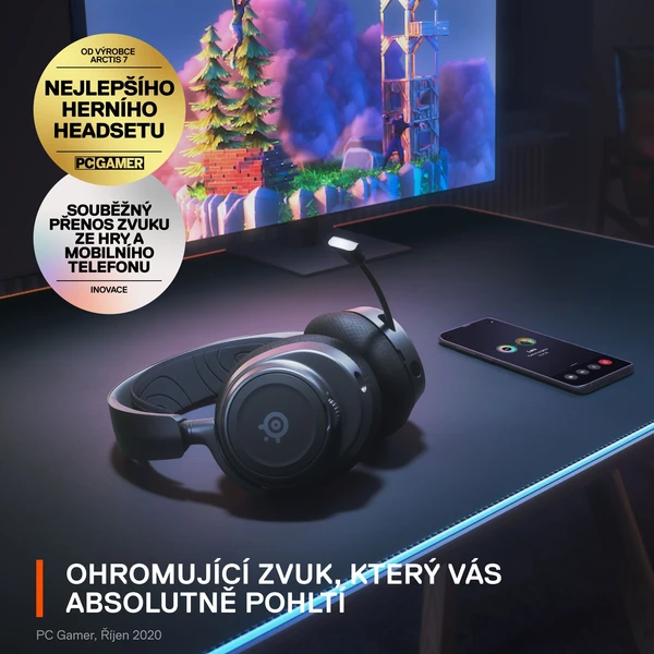 SteelSeries Arctis Nova 7 herní sluchátka černá - Sluchátka - Obrázek 54FJ300401