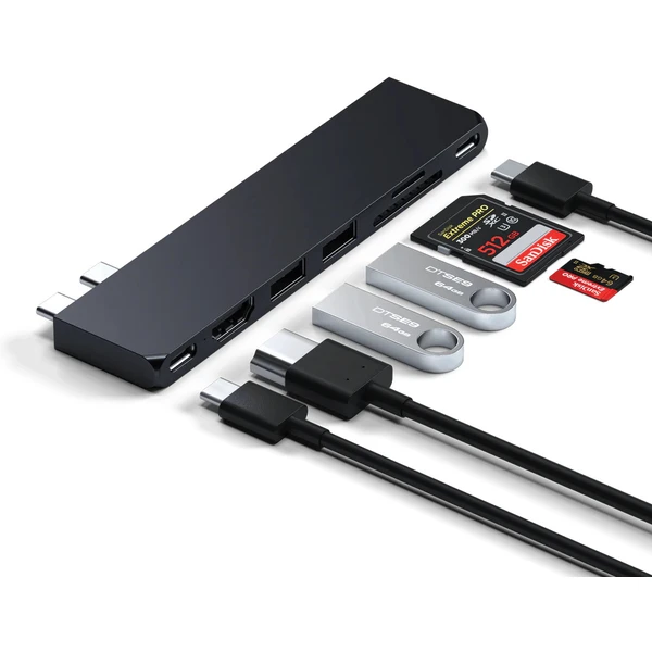 Satechi Pro Hub Slim půlnočně černý - USB huby - Obrázek 54T1000701
