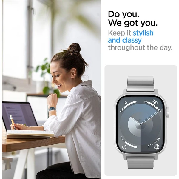 Spigen Sleek Link řemínek Apple Watch 49/46/45/44/42mm stříbrný - Řemínky - Obrázek 54b89a2774124fcf94cfdd80d2639a98