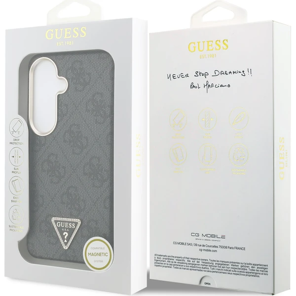 Guess PU Leather 4G Strass Triangle Logo Gold Frame Magnetic kryt Samsung Galaxy S26 černý - Pouzdra - Obrázek 5501442ca9a24d3ea4348e322d311e3b