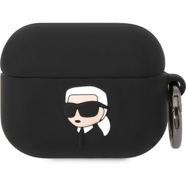 Karl Lagerfeld 3D Logo NFT Karl Head Silikonové pouzdro Airpods Pro černé