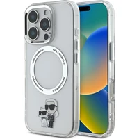 Karl Lagerfeld IML Karl and Choupette MagSafe kryt pro iPhone 16 Pro Max čirý - Pouzdra