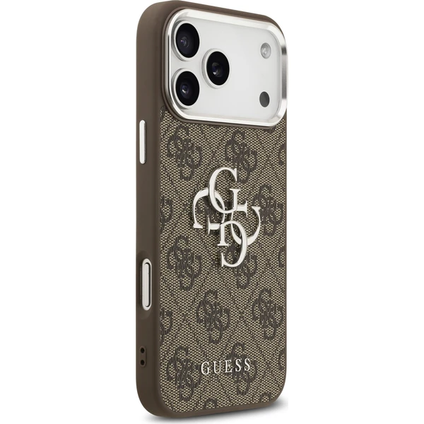Guess PU 4G Metal Logo kryt iPhone 17 Pro Max stříbrný/hnědý - Pouzdra - Obrázek 5520e7febb284dc9a84955adfdf32e42