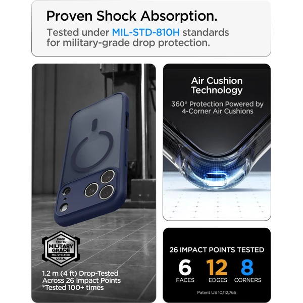 Spigen Ultra Hybrid MagSafe kryt iPhone 18 Pro/17 Pro frost deep blue - Pouzdra - Obrázek 552c89113dcd4933a275580964e3ac68