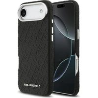 Karl Lagerfeld Grained PU Repeated Logo MagSafe kryt iPhone Air černý - Pouzdra