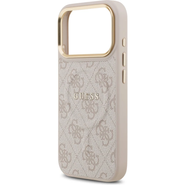 Guess PU Leather 4G Gold Frame MagSafe kryt iPhone 17 Pro růžový - Pouzdra - Obrázek 5567218311c84baa8177c9f969d9e20c