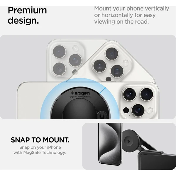 Spigen Tesla TapLock MagSafe Car Mount Holder držák na obrazovku černý - Držáky - Obrázek 557564ce781a480daa67e936c95a3031