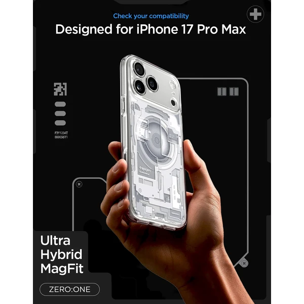 Spigen Ultra Hybrid MagSafe kryt iPhone 18 Pro Max/17 Pro Max zero one white - Pouzdra - Obrázek 5586ddab2a124f4a95bfb170b4c1a2c4