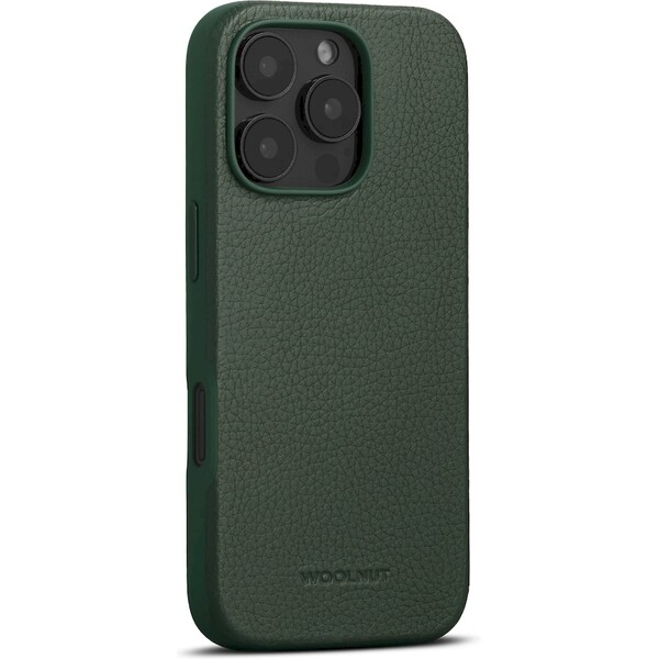 Woolnut MagSafe kožený kryt iPhone 16 Pro Max tmavě zelený