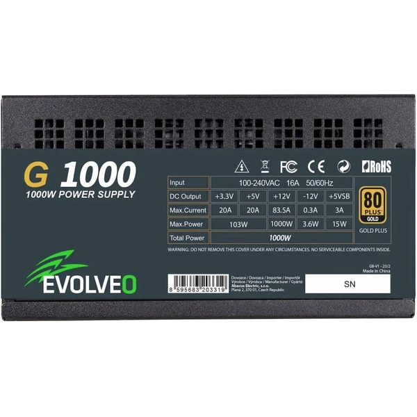 EVOLVEO G1000 PCIe 5.0 1000W retail - Zdroje - Obrázek 55AA000P01