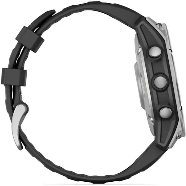 Garmin Fenix E 47 mm nerezová ocel/černý silikonový řemínek - Chytré hodinky - Obrázek 55M7000P01