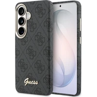 Guess PU 4G Script Metal Logo Magnetic kryt Samsung Galaxy S26 černý - Pouzdra