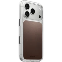 Nomad Clear Leather (Horween) MagSafe kryt iPhone 17 Pro/18 Pro Rustic Brown - Pouzdra