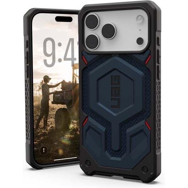 UAG Monarch Pro MagSafe Kevlar kryt iPhone 17 Pro Max tmavě modrý