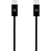 OBAL:ME Super Fast USB-C/USB-C Pletený kabel 100W 1m černý - Kabely a redukce