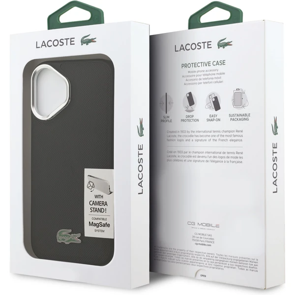 Lacoste Iconic Petit Pique Camera Stand MagSafe kryt iPhone 17 černý - Pouzdra - Obrázek 55f54809489649fcb9c63fa62732c560