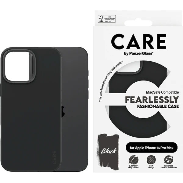 PanzerGlass® CARE kryt Apple iPhone 16 Pro Max MagSafe Fearlessly černý - Pouzdra - Obrázek 5608000P01