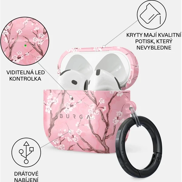 Burga pouzdro pro Airpods 4 Sakura - Pouzdra - Obrázek 561045ed034541e288d3de0ff68978d3