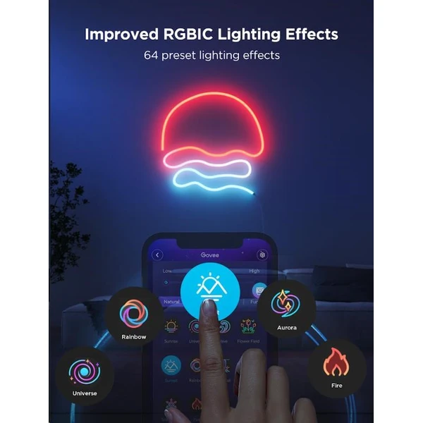 Govee Neon Rope Light 2 Matter ohebný LED pásek RGBIC, 3m - Chytrá osvětlení - Obrázek 5637bfd2522c46aa838b952c14e72b0e