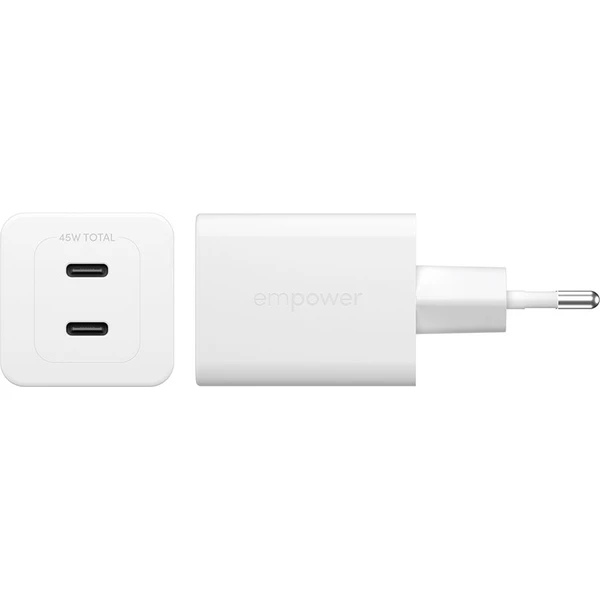 PanzerGlass® empower nabíječka Turbo GaN (45 W) 2x USB-C, bílá - Nabíječky - Obrázek 563J000K01