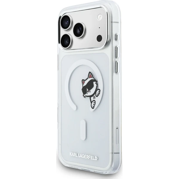 Karl Lagerfeld IML Choupette Peekaboo MagSafe kryt iPhone 17 Pro Max čirý - Pouzdra - Obrázek 564246e985dc49598c69766a3f7fa98c