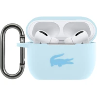 Lacoste Liquid Silicone Glossy Printing Logo pouzdro AirPods Pro modré - Pouzdra