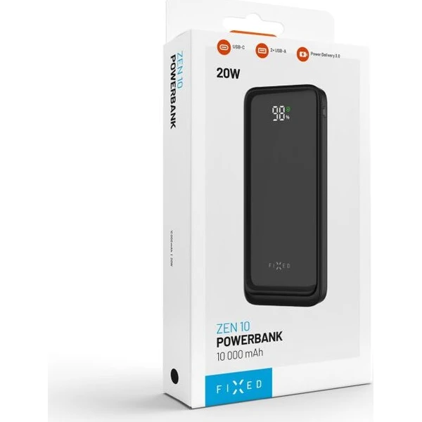 FIXED Zen2 10 powerbanka s LCD displejem a PD 20W, 10 000 mAh, černá - Powerbanky - Obrázek 567941baa21741fcafe44dec4ca84f89