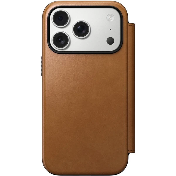 Nomad Modern Leather Folio MagSafe kožené pouzdro iPhone 17 Pro English Tan - Pouzdra - Obrázek 568cece08daa4fe6b747c92a37badd82