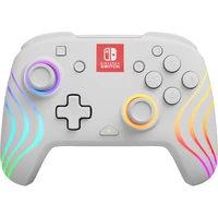 PDP bezdrátový ovladač Pad Afterglow Wave bílý (Switch) - Herní ovladače