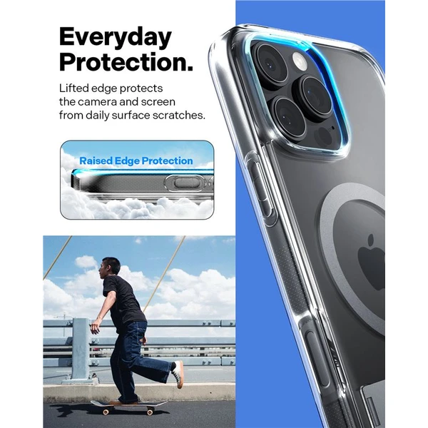 Spigen Caseology Capella MagSafe Kickstand kryt iPhone 16 Pro clear gray - Pouzdra - Obrázek 56a2b650ab4c4e77b53739248a0b6235