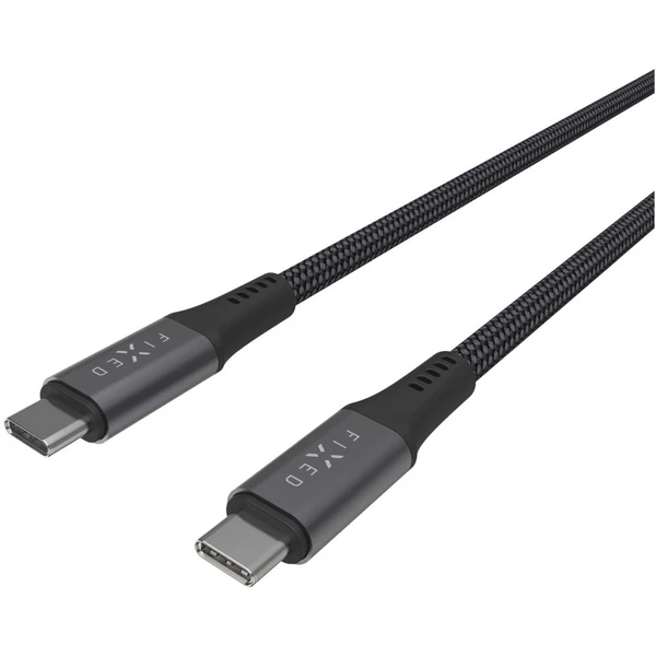 FIXED Multimedia Cabel USB-C napájecí a datový kabel 4K/60z, 20Gbps, 240W, 2m šedý - Kabely a redukce - Obrázek 56aaee2318fc44999da6211dbc30b487