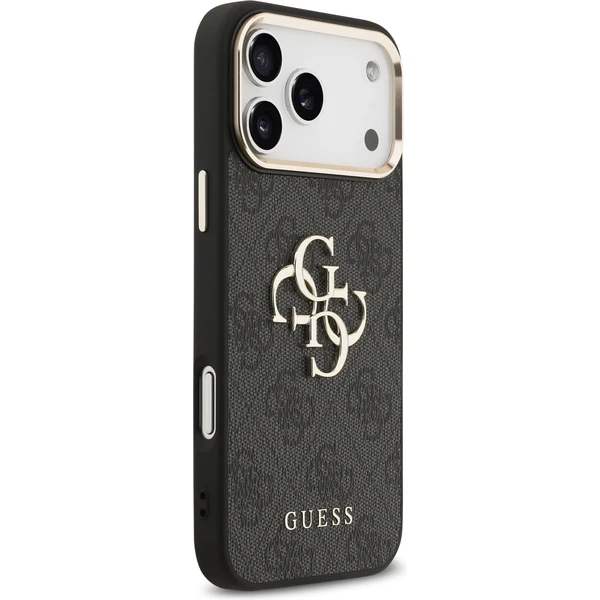 Guess PU Leather 4G Metal Logo Gold Frame MagSafe kryt iPhone 17 Pro Max černý - Pouzdra - Obrázek 56b4a408c9e74931a24e64a2431bd781